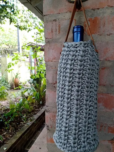 Wine Bag Porta Garrafa De Vinho Em Crochê