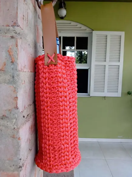 Wine Bag Porta Garrafa De Vinho Em Crochê