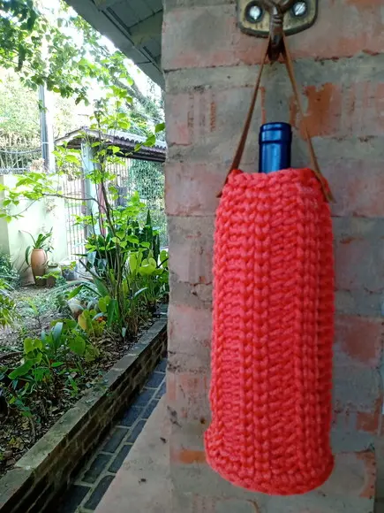 Wine Bag Porta Garrafa De Vinho Em Crochê