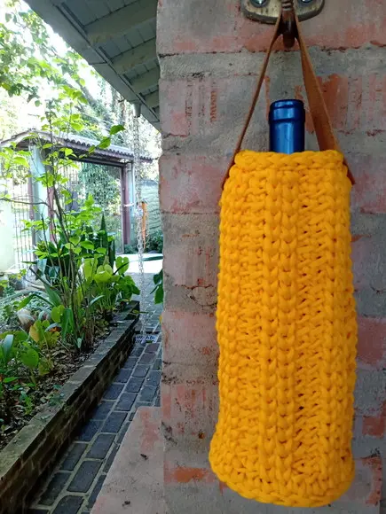 Wine Bag Porta Garrafa De Vinho Em Crochê