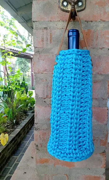 Wine Bag Porta Garrafa De Vinho Em Crochê