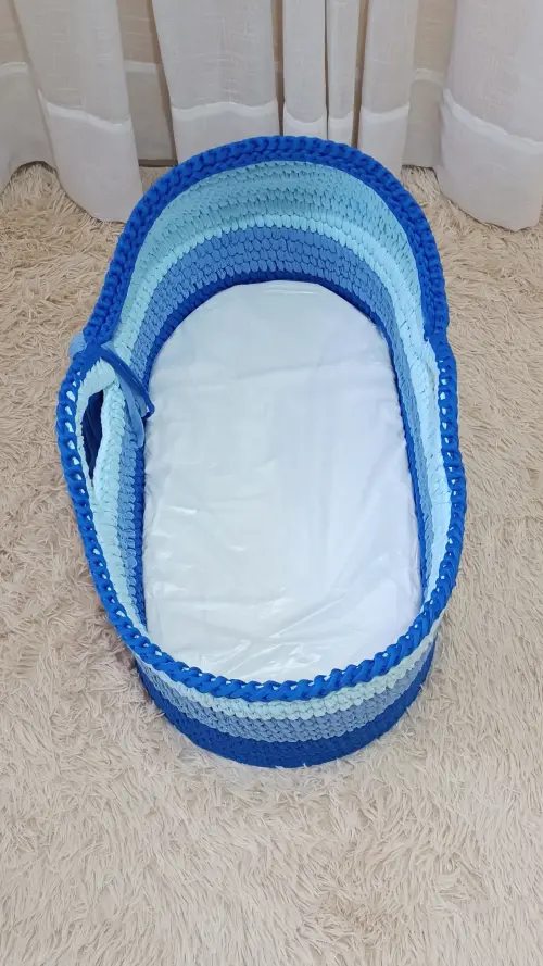Cesto Moisés de Crochê Bercinho para Quarto Bebê