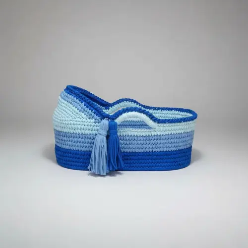 Cesto Moisés de Crochê Bercinho para Quarto Bebê