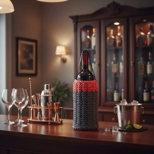 Wine Bag Porta Garrafa De Vinho Em Crochê