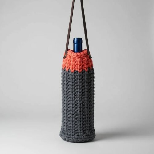 Wine Bag Porta Garrafa De Vinho Em Crochê