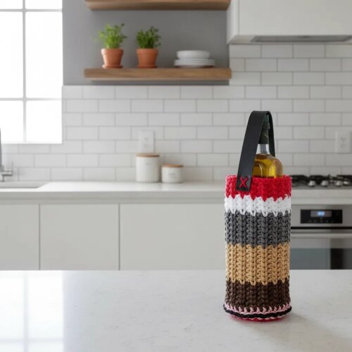 Wine Bag Porta Garrafa De Vinho Em Crochê