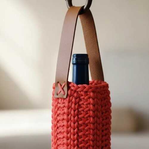 Wine Bag Porta Garrafa De Vinho Em Crochê