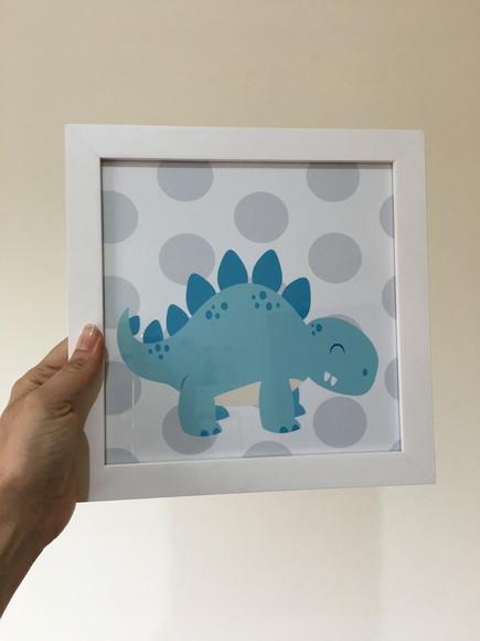Kit Quadros Bebê Menino Dinossauro Nome