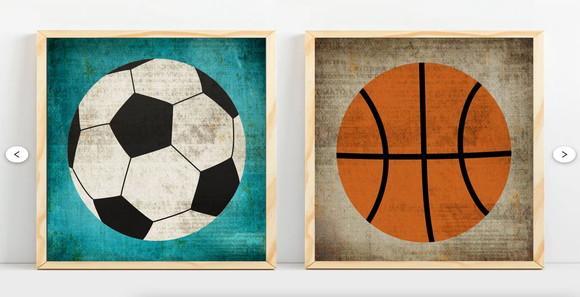 Kit Quadros Infantil Bolas Vintage