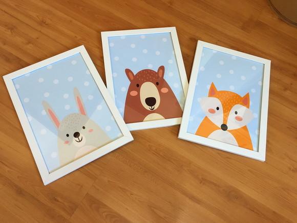 Kit Quadros Infantil Irmãos Balões Nomes