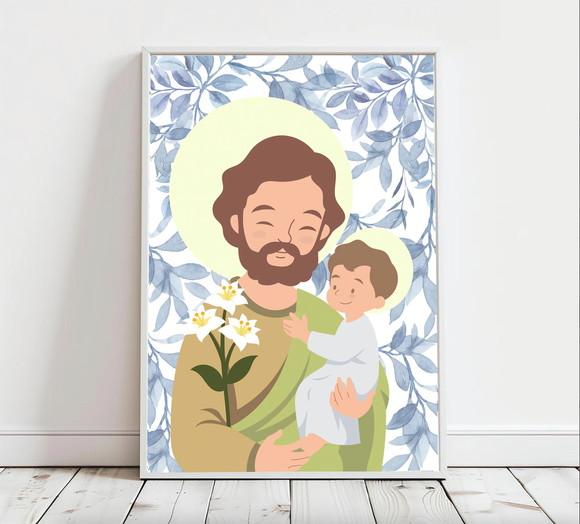 Quadro Infantil São José A4