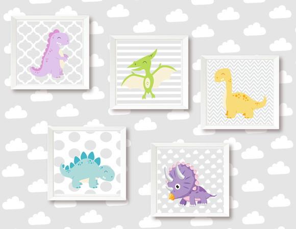 Quadros Bebê Menino Dinossauros