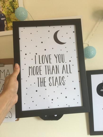 Quadros Escandinavo Mamãe Urso e I love You