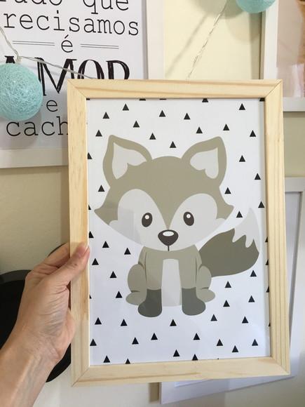 Quadros Escandinavo Mamãe Urso e I love You