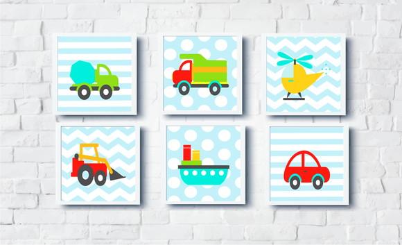 Quadros Infantil Bebê Menino Brinquedos