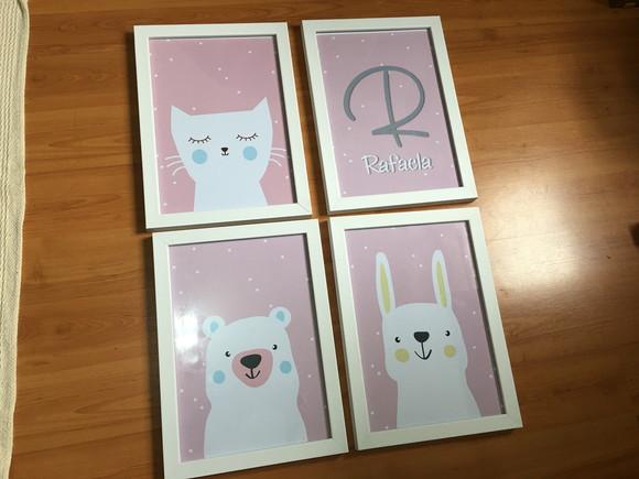 Quadros Infantil Menina Bailarinas A4
