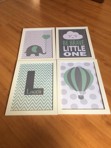 Quadros Infantil Menino Caminhão Trator Dream Big A4