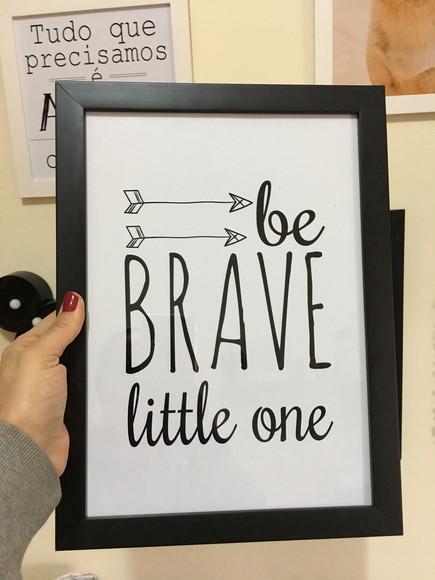 Quadros Infantil Montanha Urso Raposa Be Brave