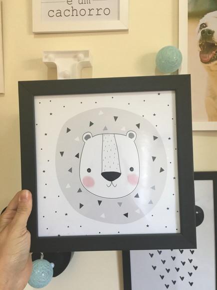 Quadros Infantil Montanhas Lua Eu Te amo e Nome