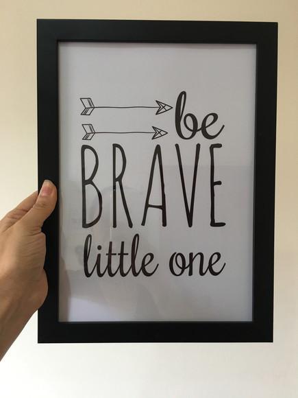 Quadros Infantil Montanhas Raposa Be Brave A4