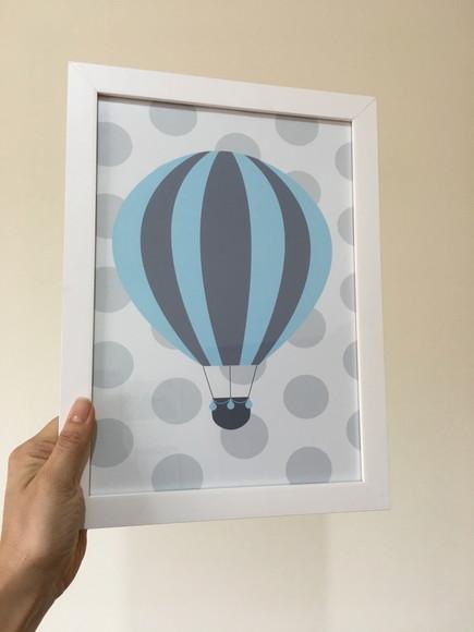 Quadros Infantil Oração Anjo da Guarda e Menino Balões A4