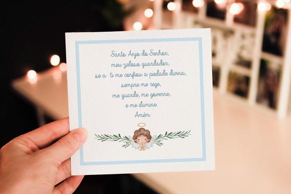Quadros Infantil Oração Anjo da Guarda e Nome Personalizado