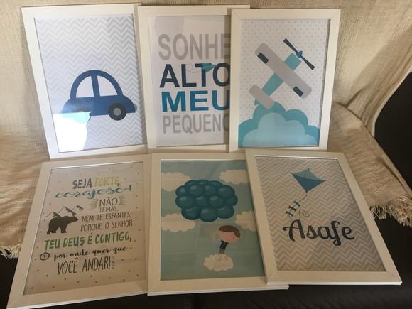 Quadros Infantil Pipa Balão Menino-a4