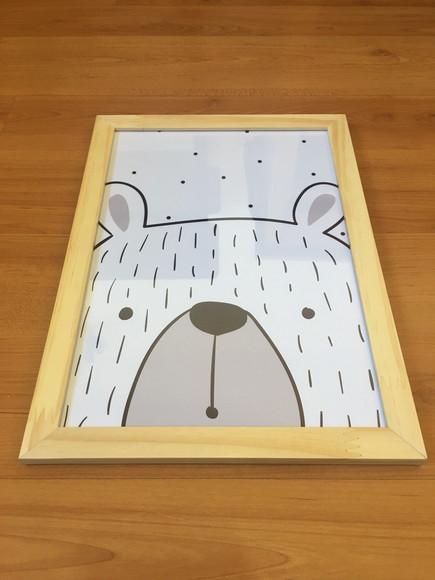 Quadros Infantil Urso Polar Montanhas Escandinavas e Nomes
