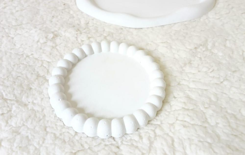 Bandeja Decorativa em Cimento - Bubble 13 cm