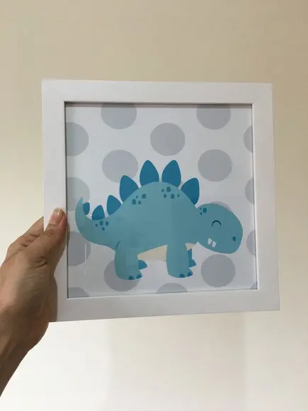 Kit Quadros Bebê Menino Dinossauro Nome