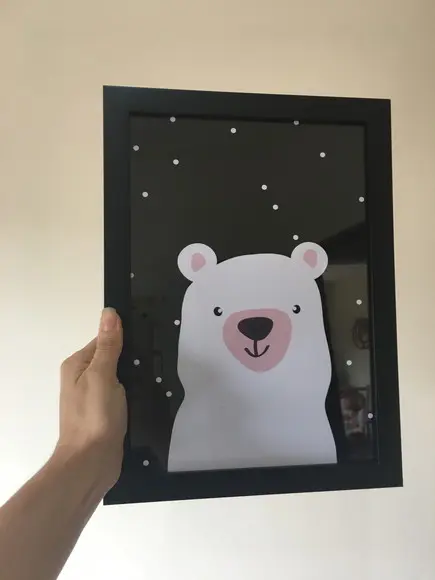 Kit Quadros Escandinavo Mamãe Urso e I love You