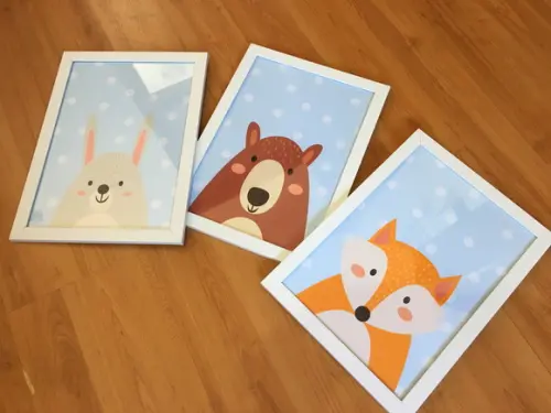 Kit Quadros Infantil Irmãos Balões Nomes
