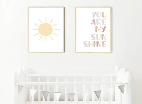 Kit Quadros Infantil Menina Sunshine e Sol A3