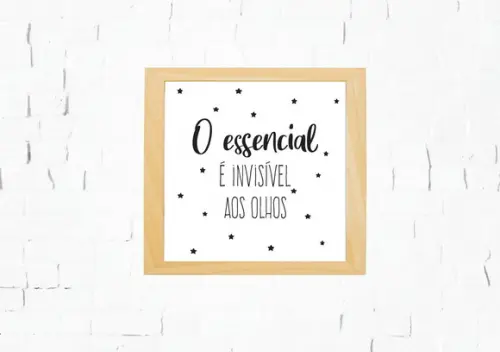 Quadro Infantil O Essencial é Invisível aos Olhos