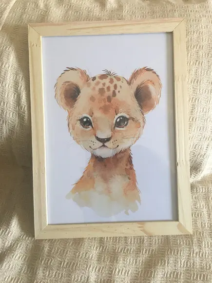 Quadros Infantil Animais Safari Frases A4