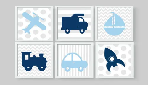 Quadros Infantil Bebê Menino Brinquedos