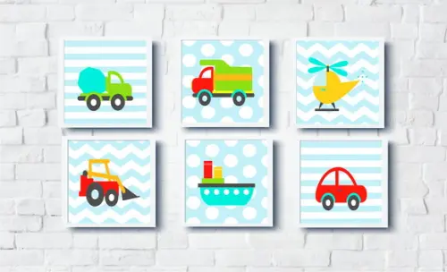 Quadros Infantil Bebê Menino Brinquedos