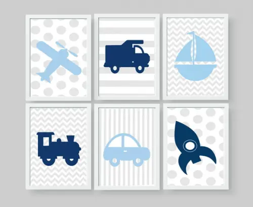 Quadros Infantil Brinquedos Menino A4