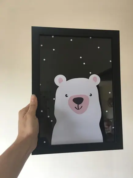 Quadros Infantil Mamãe Urso Montanhas Escandinavas