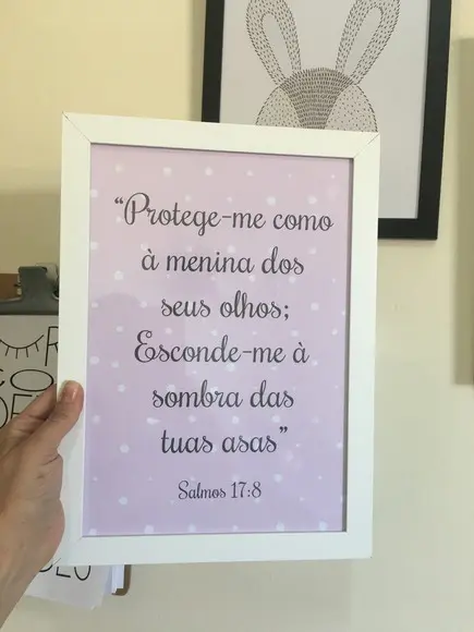 Quadros Infantil Menina Nuvem Nome e Versículos