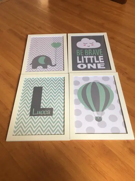 Quadros Infantil Menino Caminhão Trator Dream Big A4