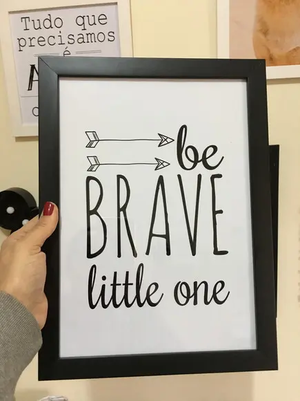 Quadros Infantil Montanha Urso Raposa Be Brave