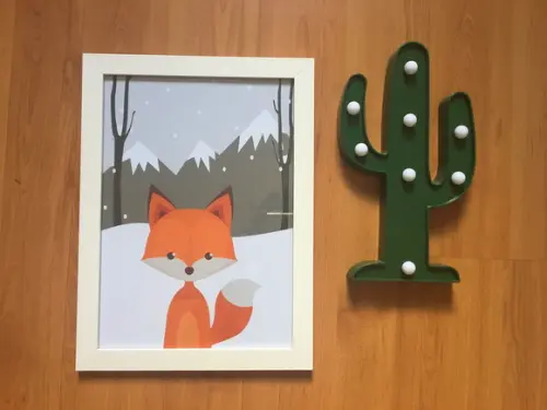 Quadros Infantil Montanhas Raposa Be Brave A4