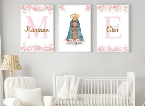 Quadros Infantil Nossa Senhora e Nomes Irmãs A3