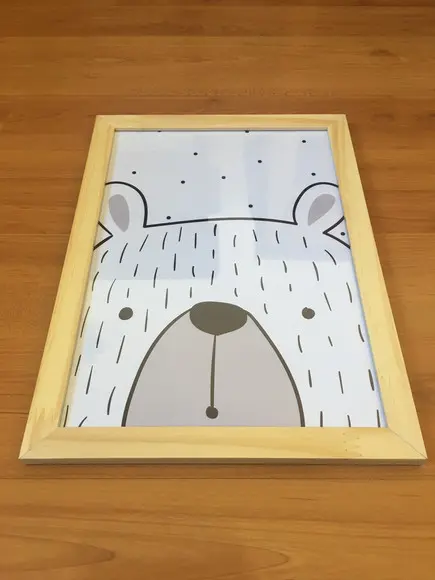 Quadros Infantil Urso Polar Montanhas Escandinavas e Nomes