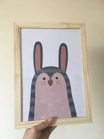 Quadros Quarto Infantil Animais Nórdicos A4