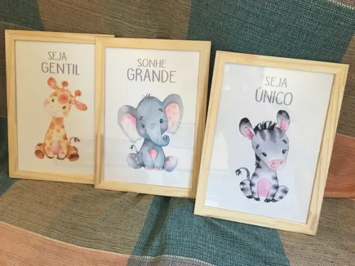 Quadros Ursa Versículo Nome Personalizado A4