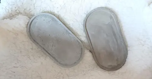 Bandeja Oval em Cimento Natural 17 cm