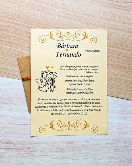 Convite Casamento Estilo Rústico