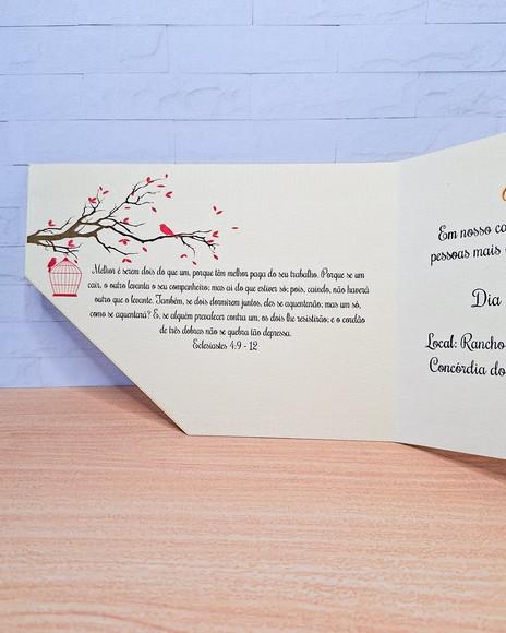 Convite Casamento Pequeno com Laço